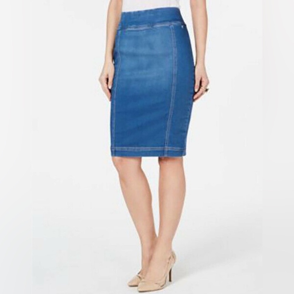 Thalia Sodi Indigo Jean Stretch Pencil Skirt